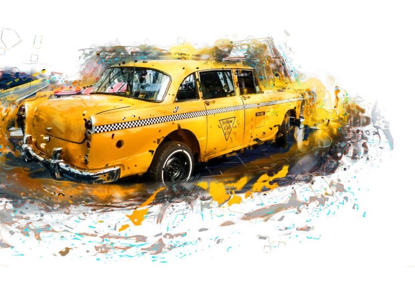 Желтый автомобиль