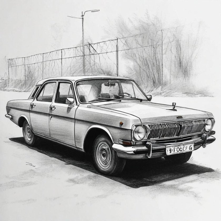 Газ 24 рисунок