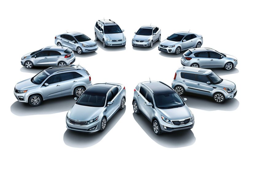 Автомобили в ряд