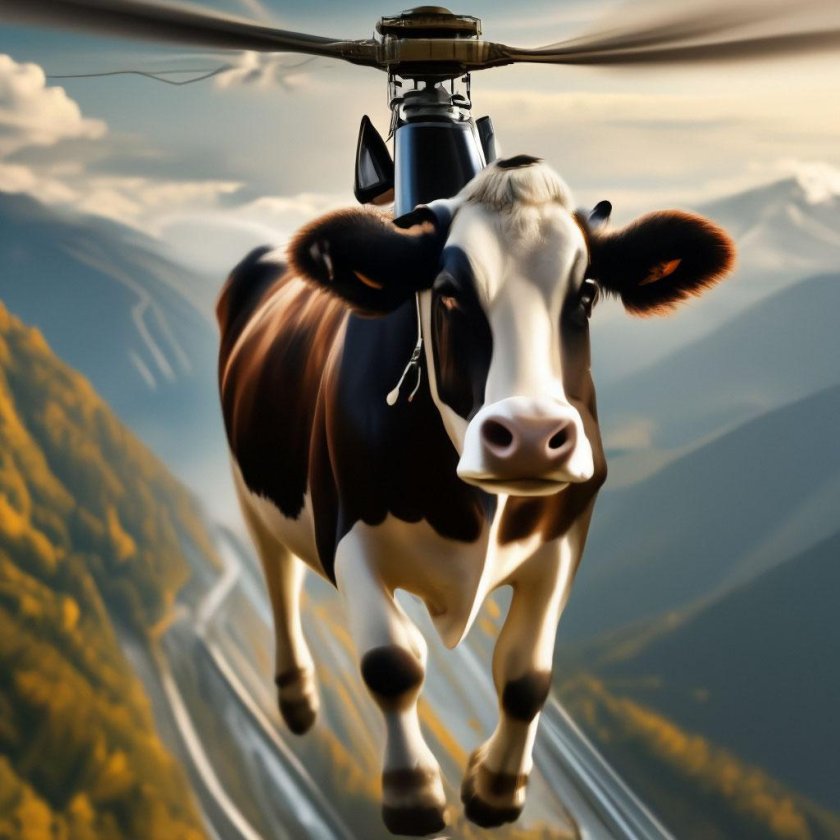 Вертолет корова