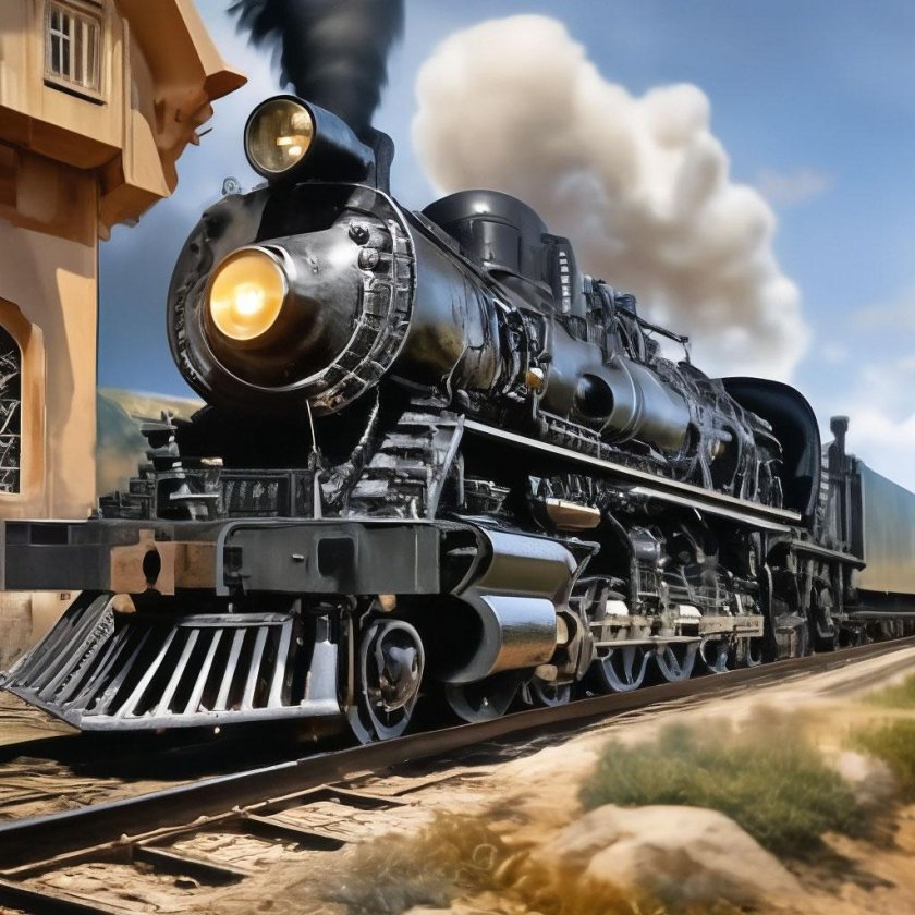 Красивый паровоз