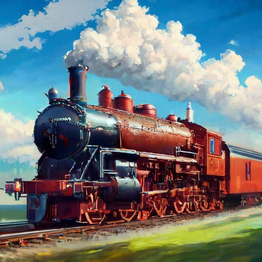 Паровоз картина