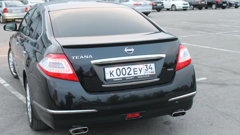 Teana j32 спойлер