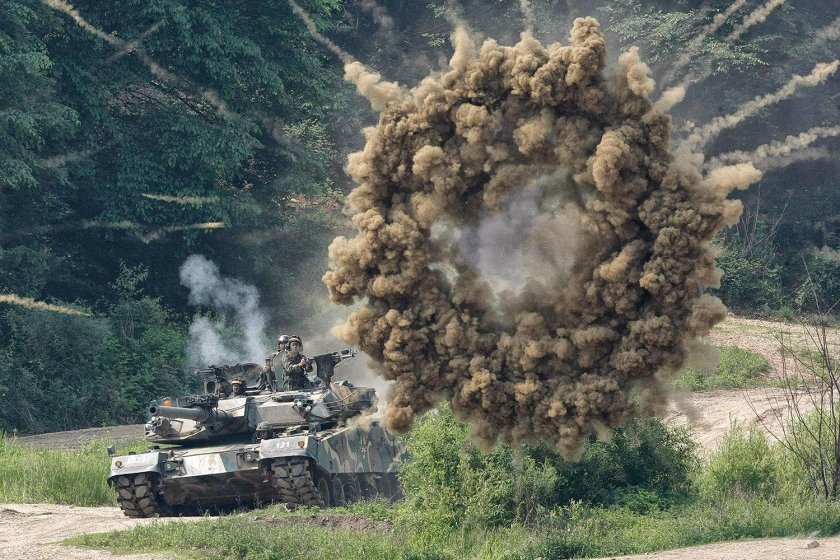 Дымовая завеса танка т-90