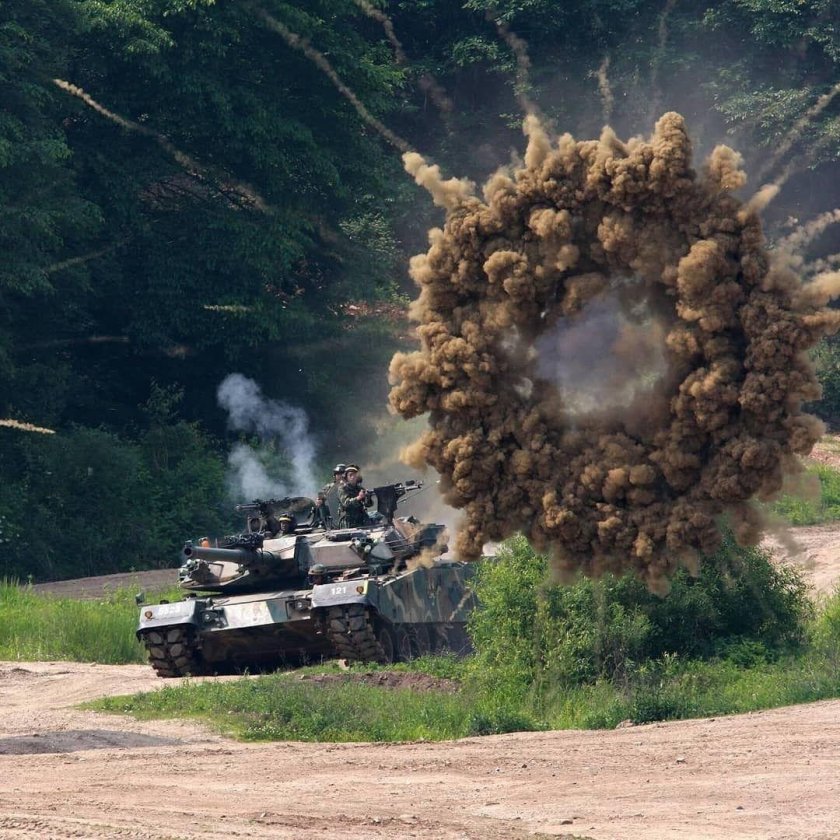 Дымовая завеса на танке т72