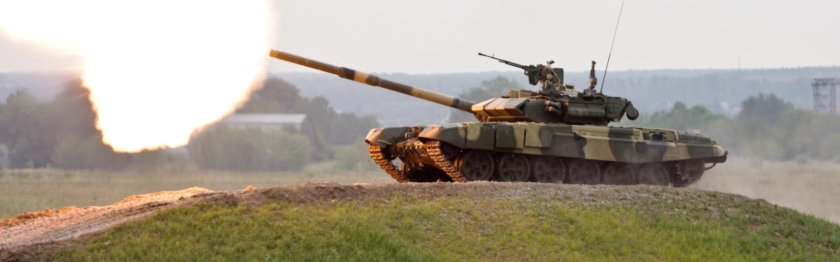 Стрельба с танка т - 72.