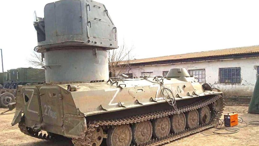 Мотолыга с корабельной пушкой