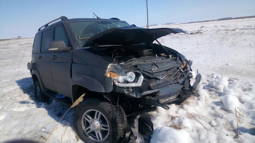 УАЗ Патриот ДТП лобовое