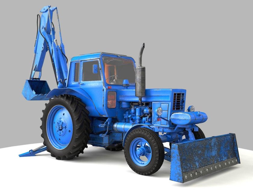 Модель трактора МТЗ-80 С ковшом