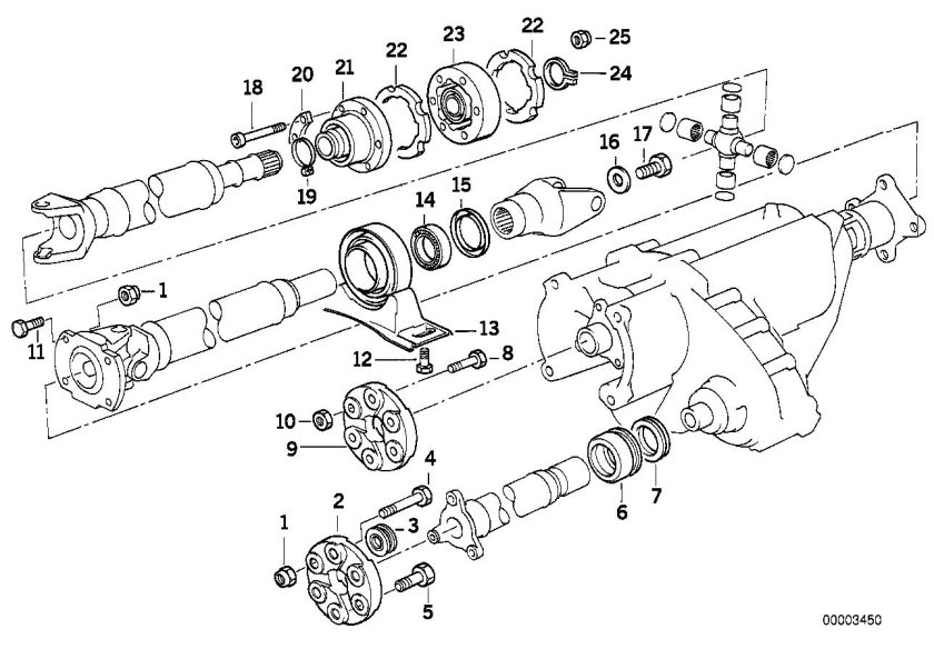 Карданный вал BMW e34