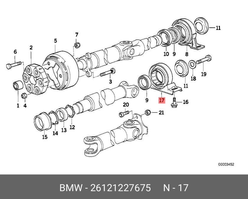 Карданный вал BMW e36 схема