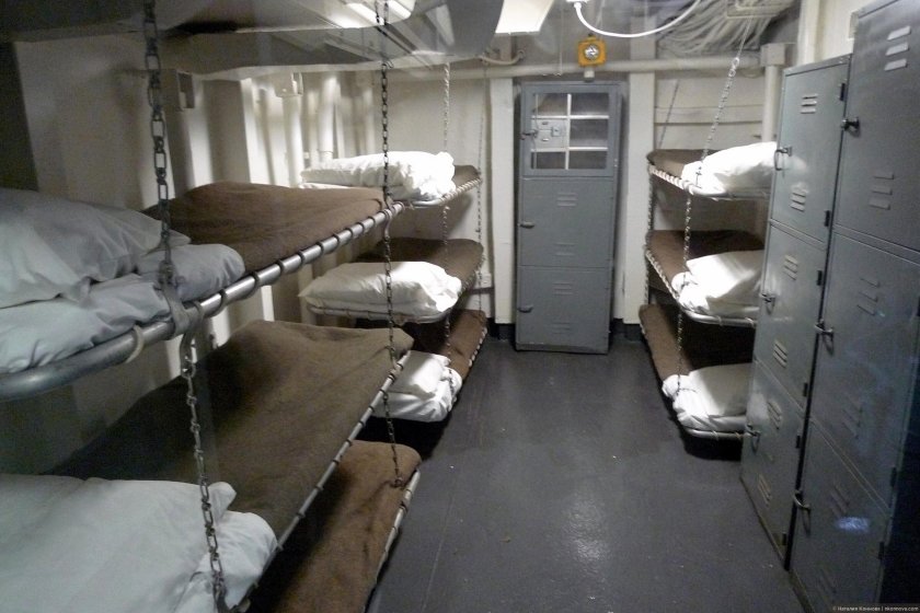 Кубрик в корабле Адмирал Кузнецов