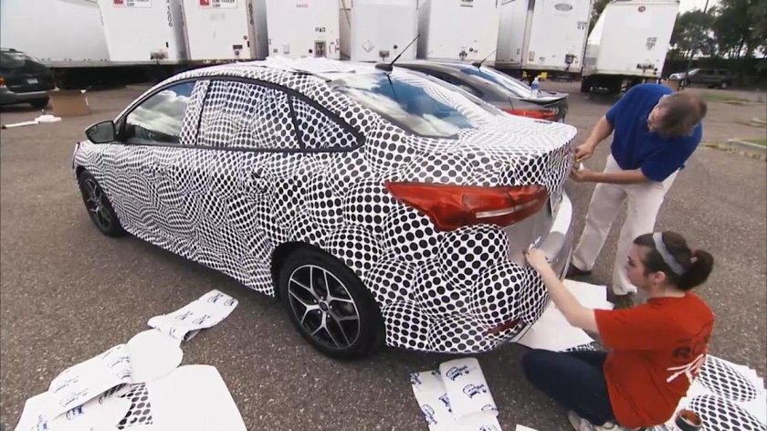 Обклеенная машина