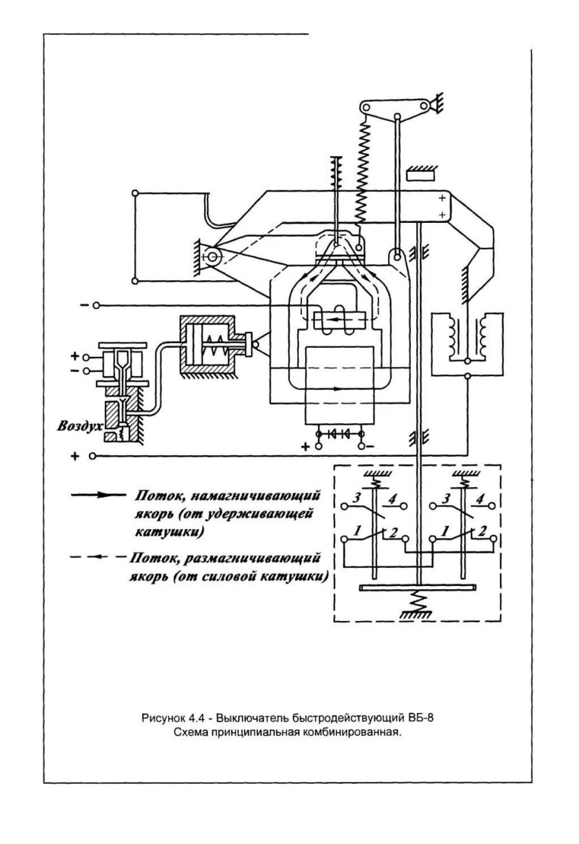 Быстродействующий выключатель вб8 чертеж