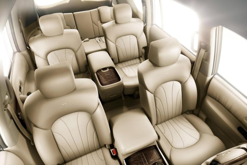 Инфинити qx80 белый салон