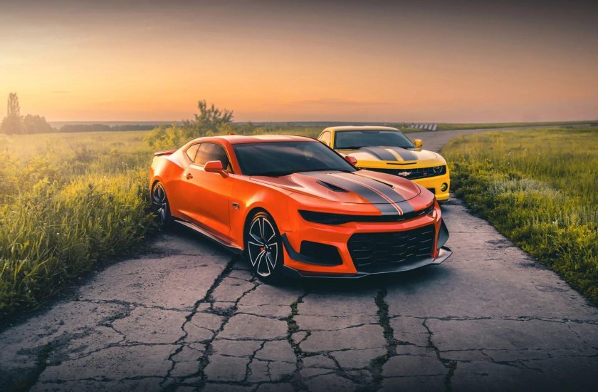 Chevrolet Camaro оранжевый