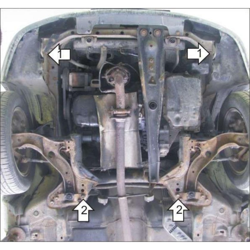 Мазда 323 вид снизу