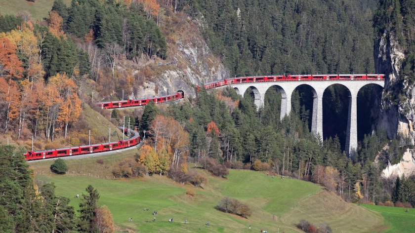 Виадук ландвассер швейцария