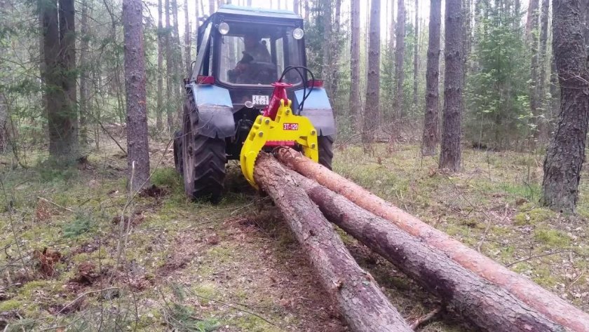 Трактор МТЗ 82 трелевка леса