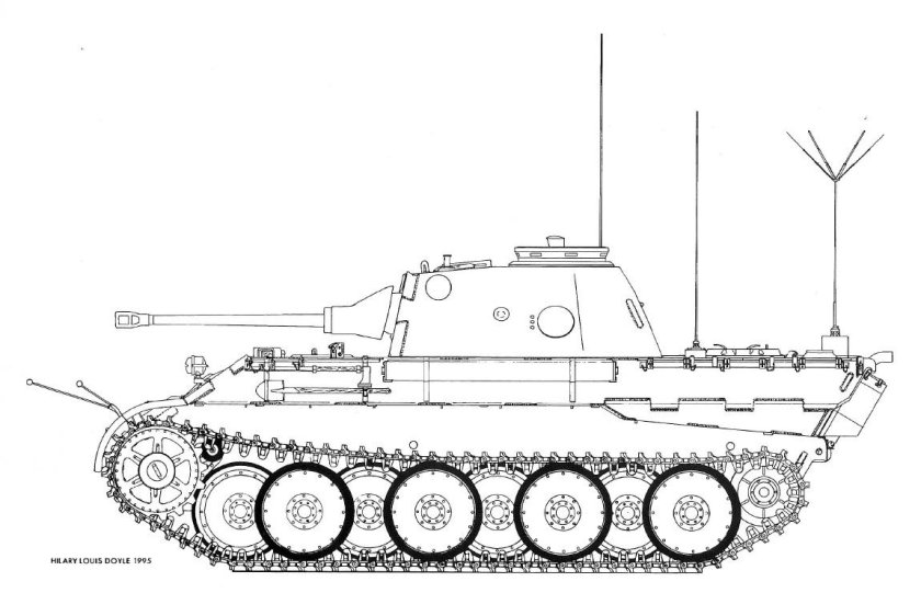 Чертёж танка пантера 2