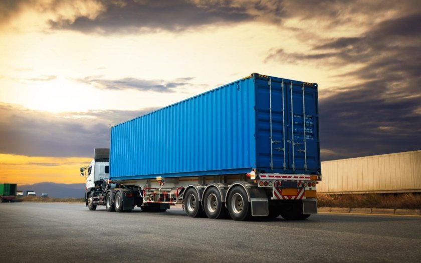 Контейнер грузовика внутрь фон