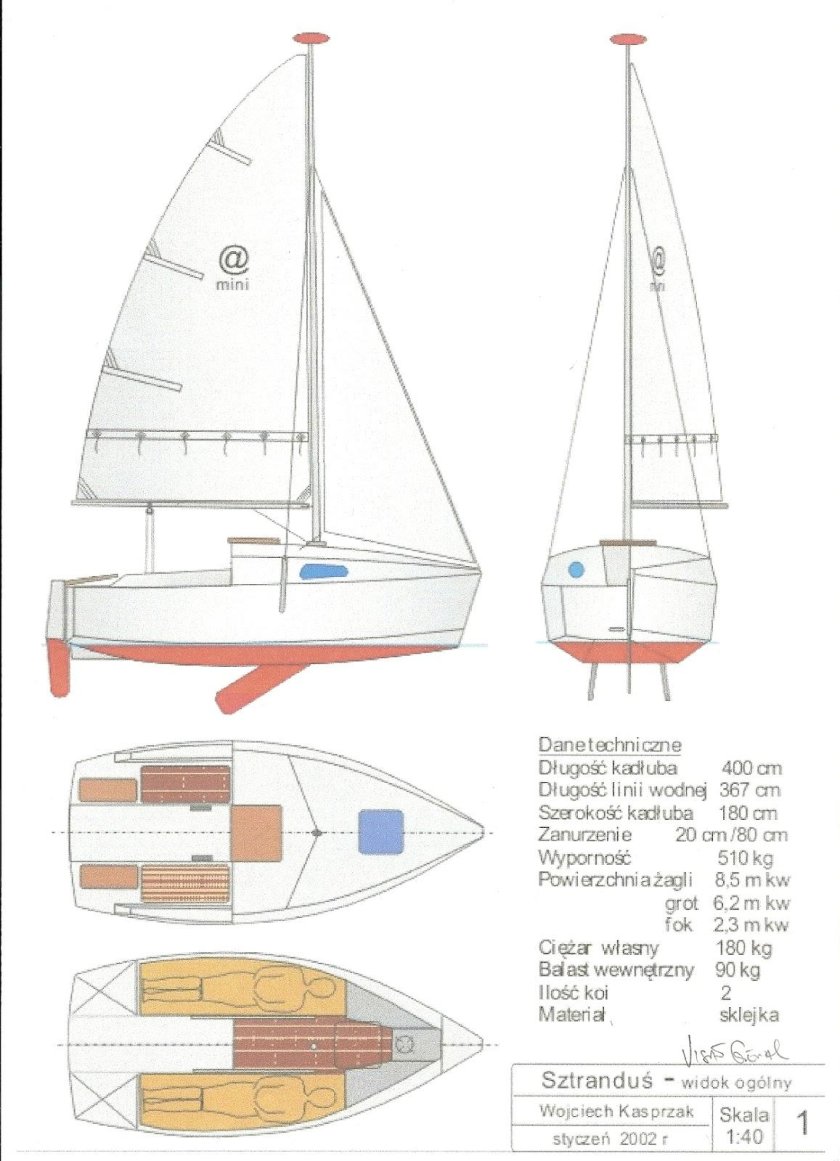 Чертежи микро яхты швертбот