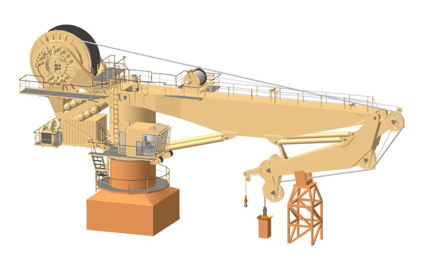 Судовой кран m2000/el