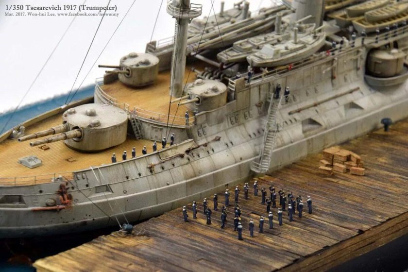 Броненосец Цесаревич модель 1/350