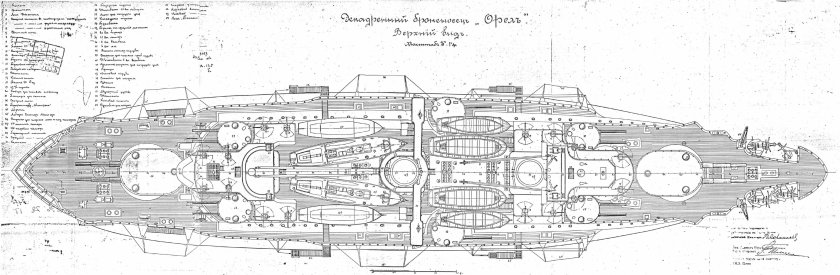 Броненосец Цесаревич чертежи