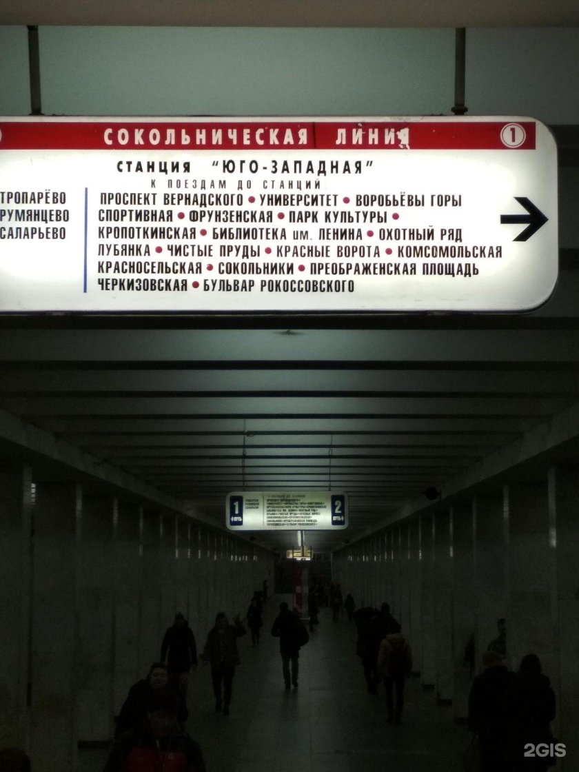 Нумерация выходов метро проспект Вернадского