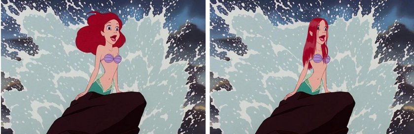 Ариэль с коричневыми волосами