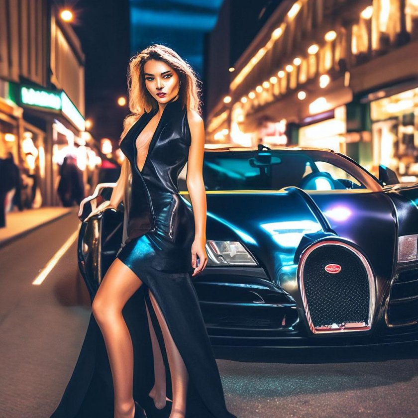 Бугатти девушка