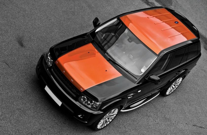 Черно оранжевый Рендж Ровер спорт