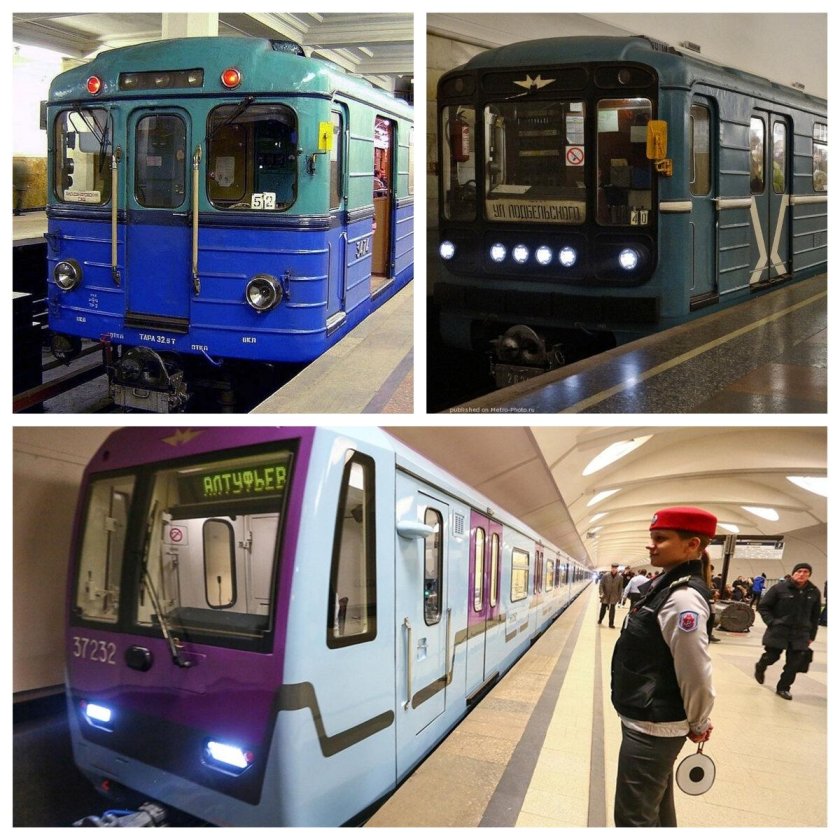 Первые вагоны Московского метро