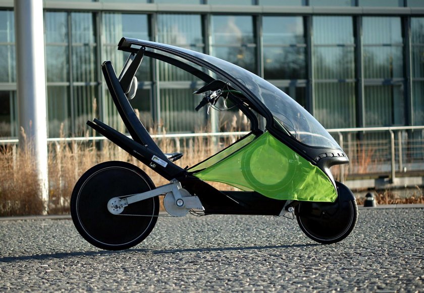 Веломобиль meet Podbike, the e-Bike-car Hybrid