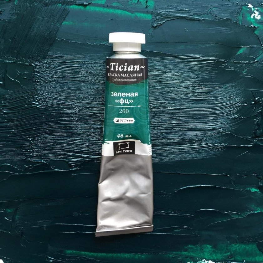 Зеленая ФЦ масляная краска
