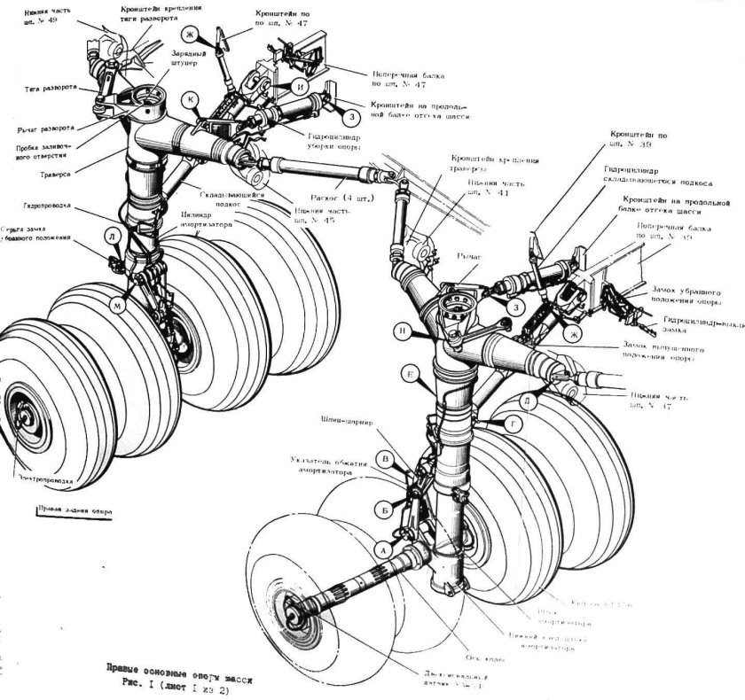 Передняя опора шасси АН-24