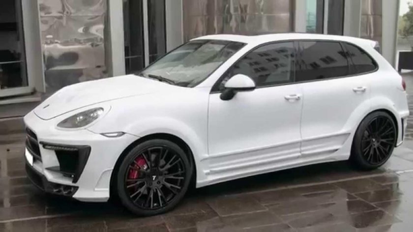 Белый Порше Кайен 2013