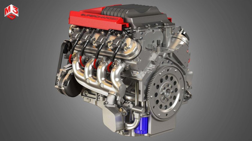 V8 engine model dm118