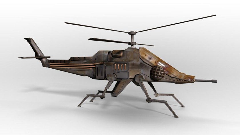 Дизельпанк вертолет
