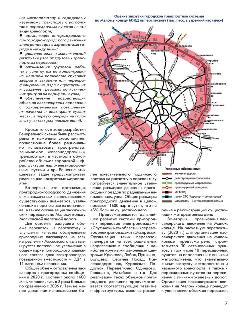 Схема Московского железнодорожного узла