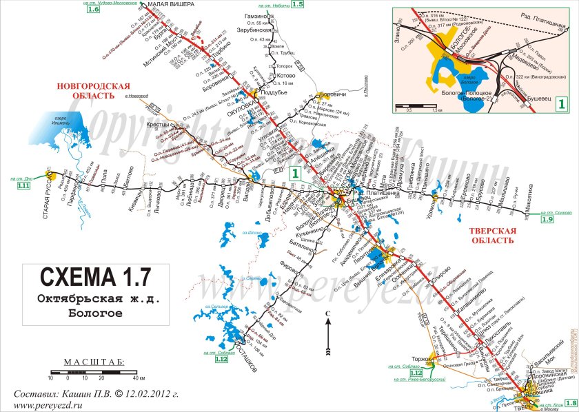 Схема Октябрьской железной дороги Москва