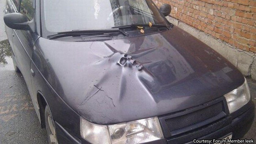 Полосы на ВАЗ 2110 на капоте