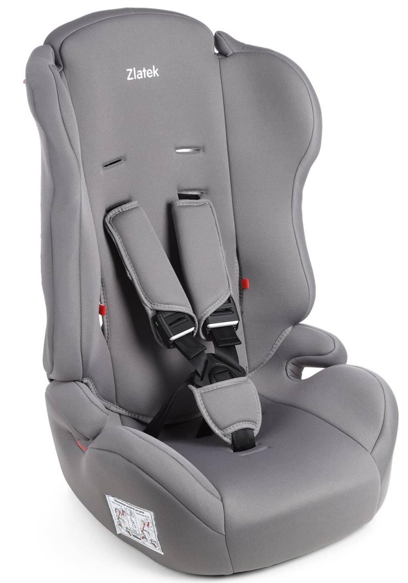 Детское автомобильное кресло Zlatek "Atlantic" гр.1-2-3 (серый) артикул 00000001013