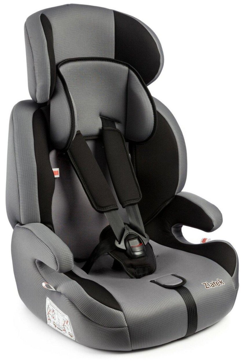 Детское автомобильное кресло Zlatek "Atlantic" гр.1-2-3 (серый) артикул 00000001013