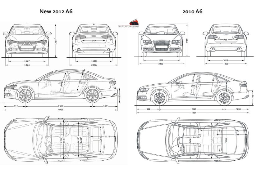 Audi a6 чертеж