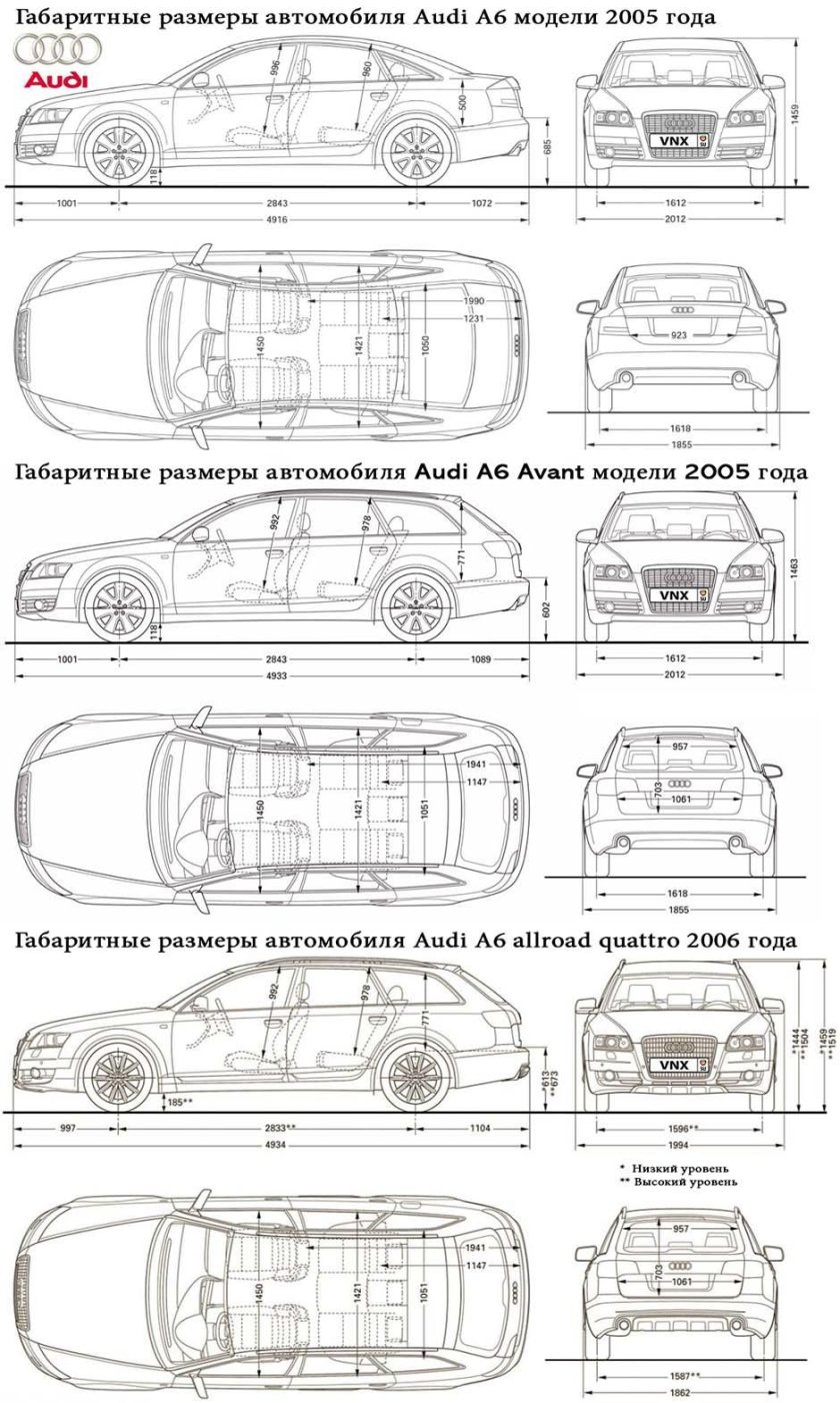 Габариты Ауди а6 с5 седан