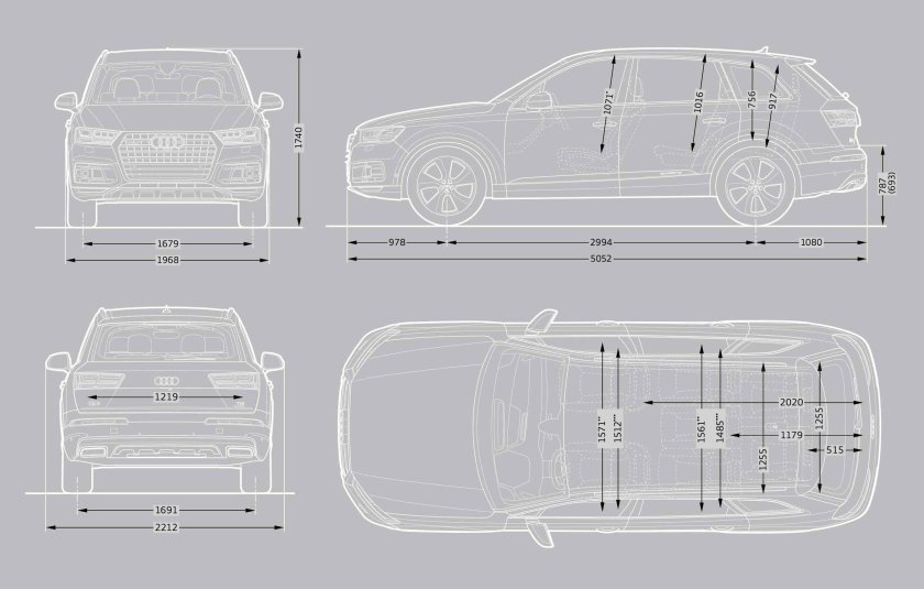 Габариты Ауди q5 2012