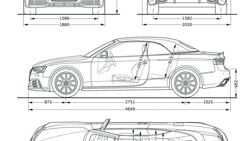 Габариты Ауди а5 седан