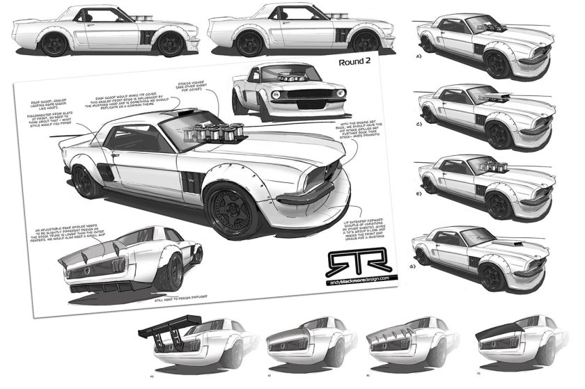 Ford Mustang Ken Block чертеж